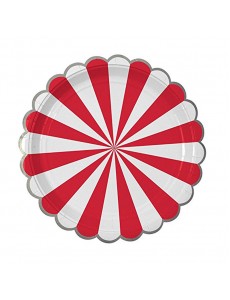 Pratos Riscas Vermelhas